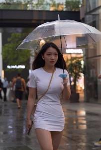 街上非常精致的女人们，人美腿长非常养眼！