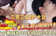 最新泄密！线下和两个嫩妹和30岁极品少妇小姨玩群交