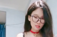 反差眼镜妹 #椰子甜甜 抖音风骚舞 高速自慰潮吹